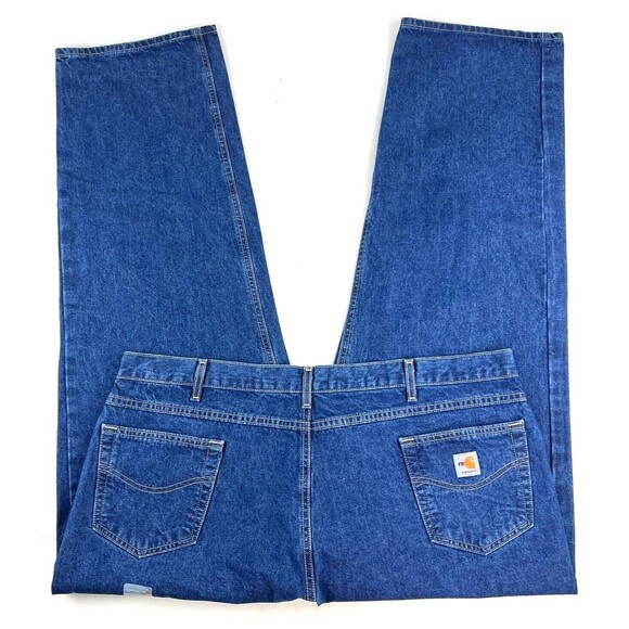 Carhartt Mens Flame Resistant Signature Denim Jean Relaxed Fit 44 X 33 Cat 2 NWT - Picture 2 of 11